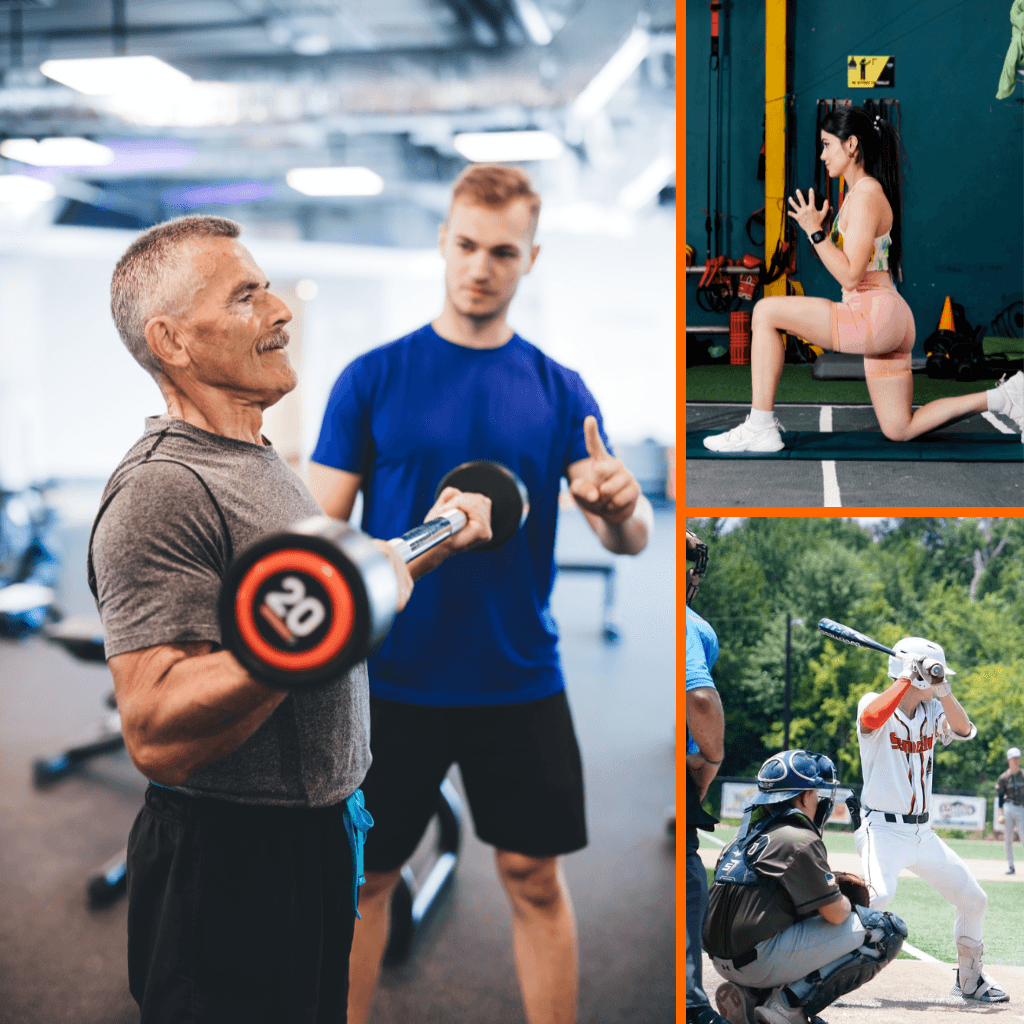 Strength training, mobility, and youth baseball — the Vitality Sweat pillars in one frame