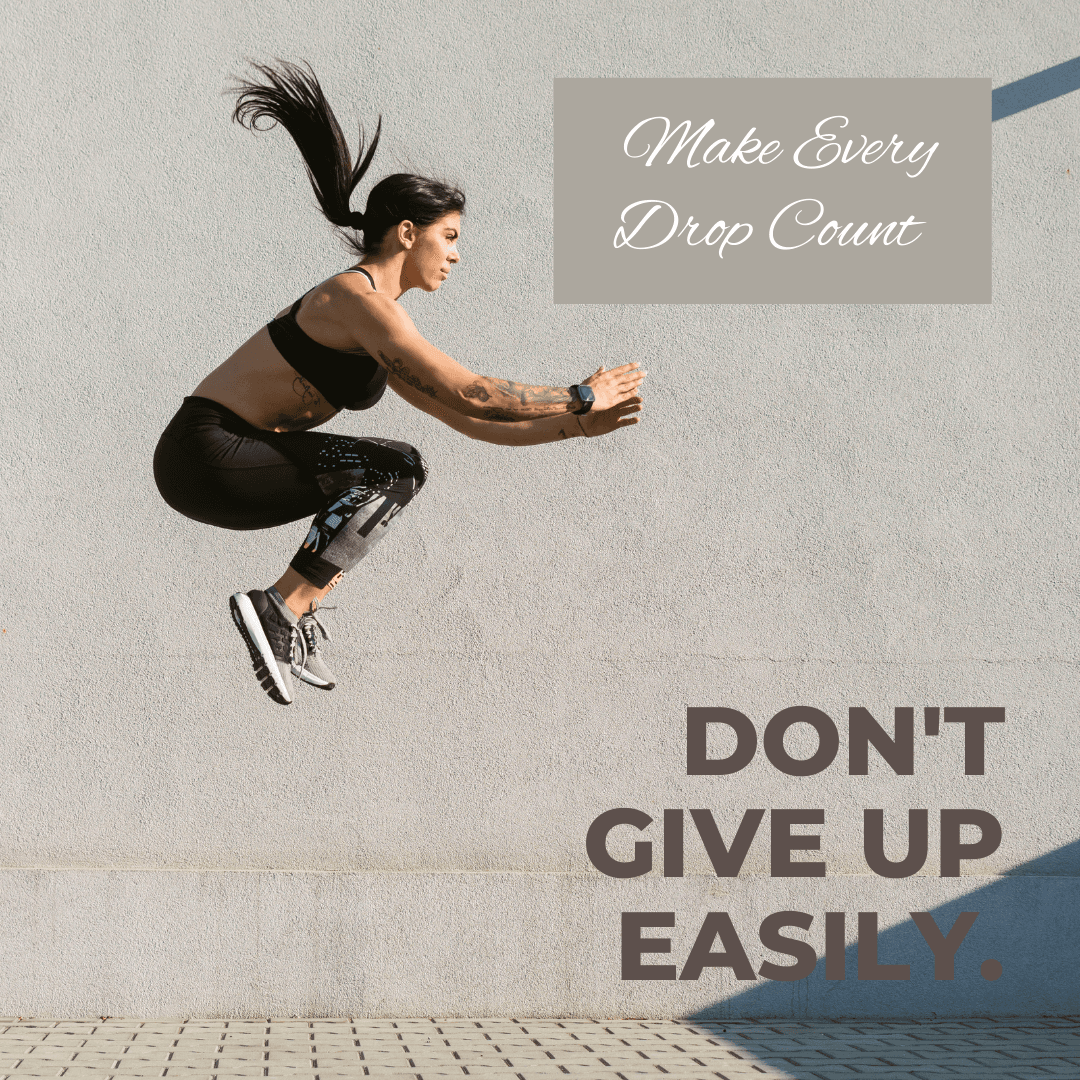 Vitality Sweat make every drop count hydration graphic